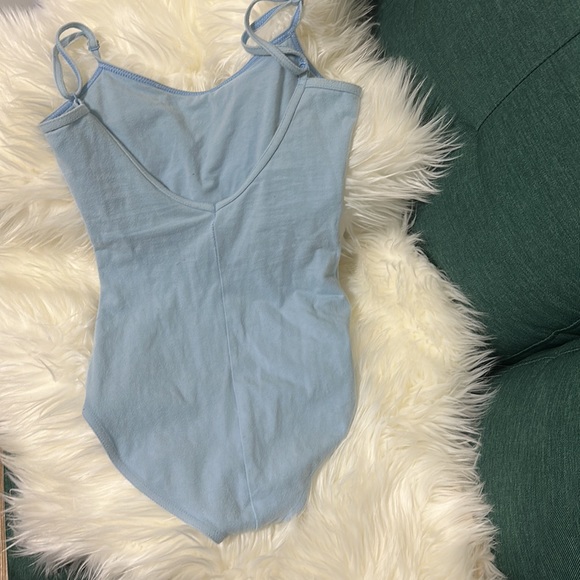 Theatrics baby blue (discontinued color) Adjustable Strap Camisole Dance Leotard - Picture 2 of 2